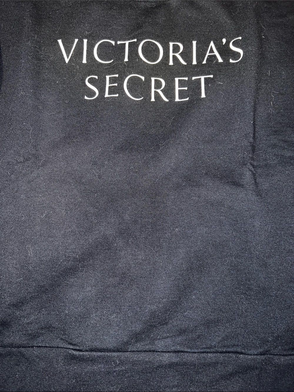 Victoria's Secret Black Crewneck Sweatshirt with Pink Logo Print - Picture 4 of 4